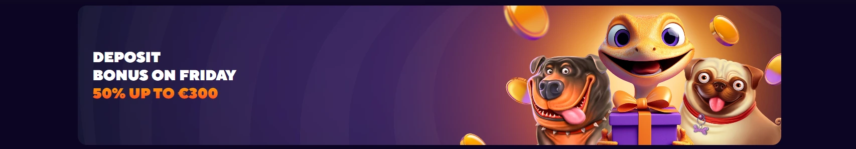 Dazard casino bonus banner.